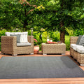Miranda Haus Nantes Braided Solid Reversible Indoor Outdoor Area Rug
