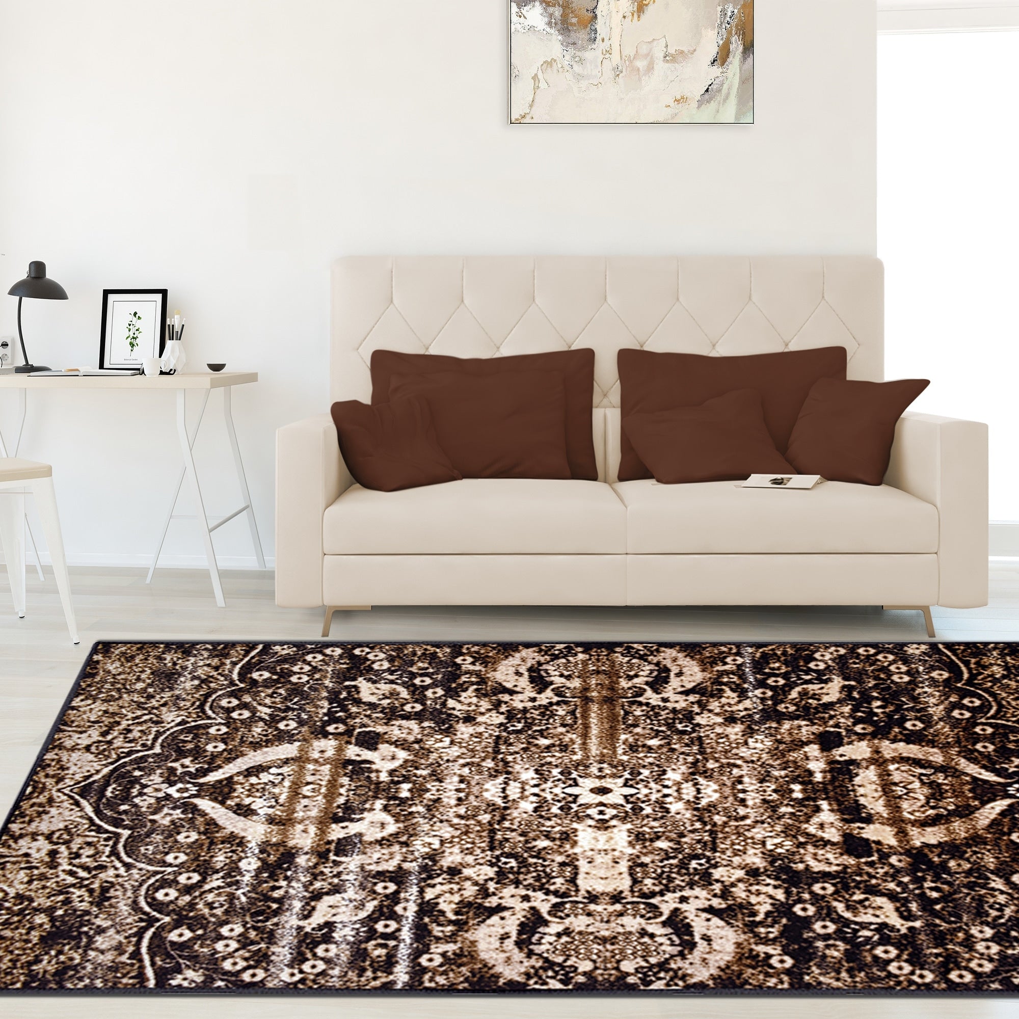 Superior Designer Oswell Printed Area Rug Non Slip 5 X 8