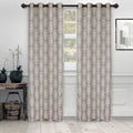 Porch Den Reid Jacquard Grommet Curtain Panel Set Of 2