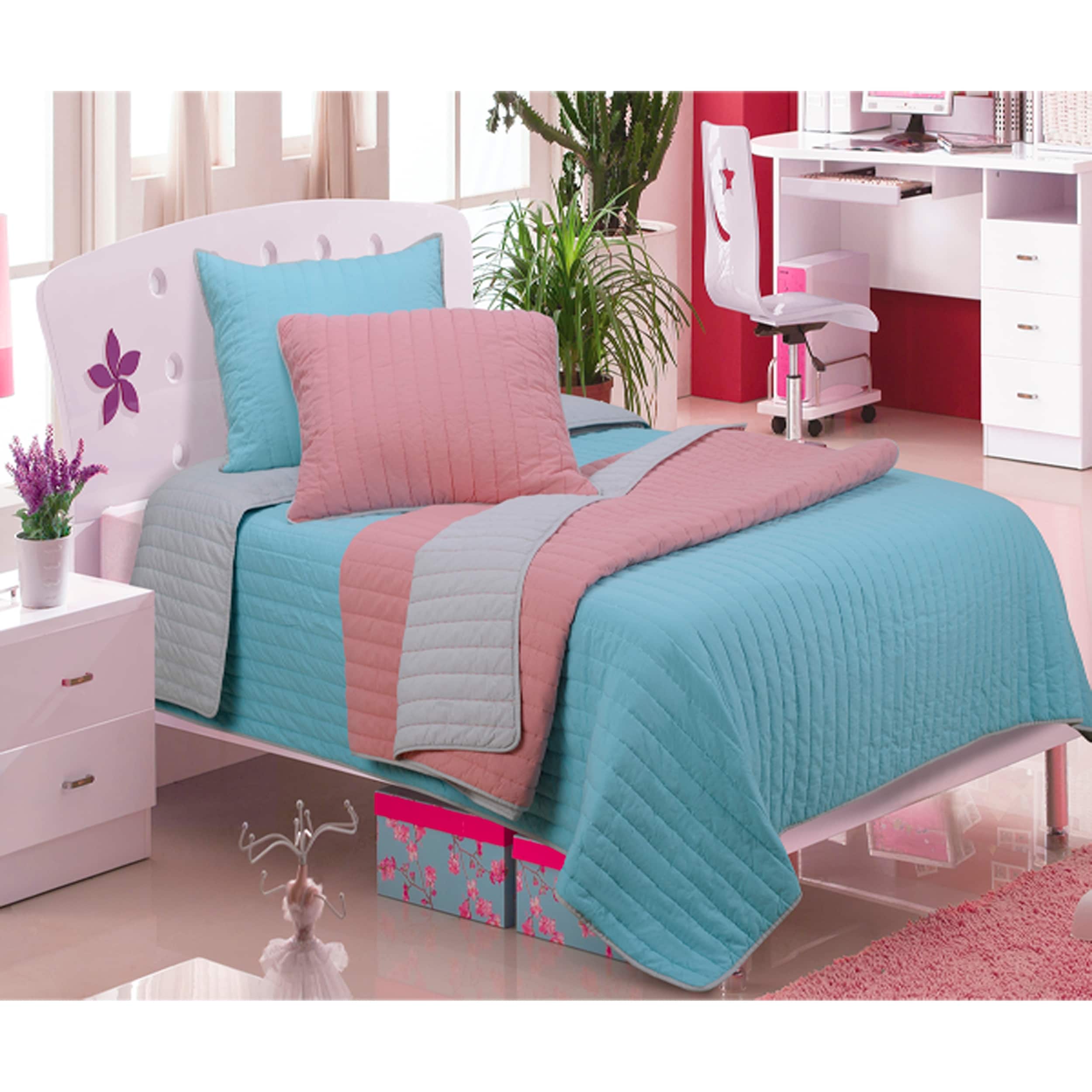 Superior Cotton Brandon Vertical 2 Piece Quilt Set