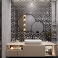 Mirari 9X11 In. Glossy Glass 3D Trapezoid Mosaic Wall Tile 3.28 Sq Ft Case 5 Pack