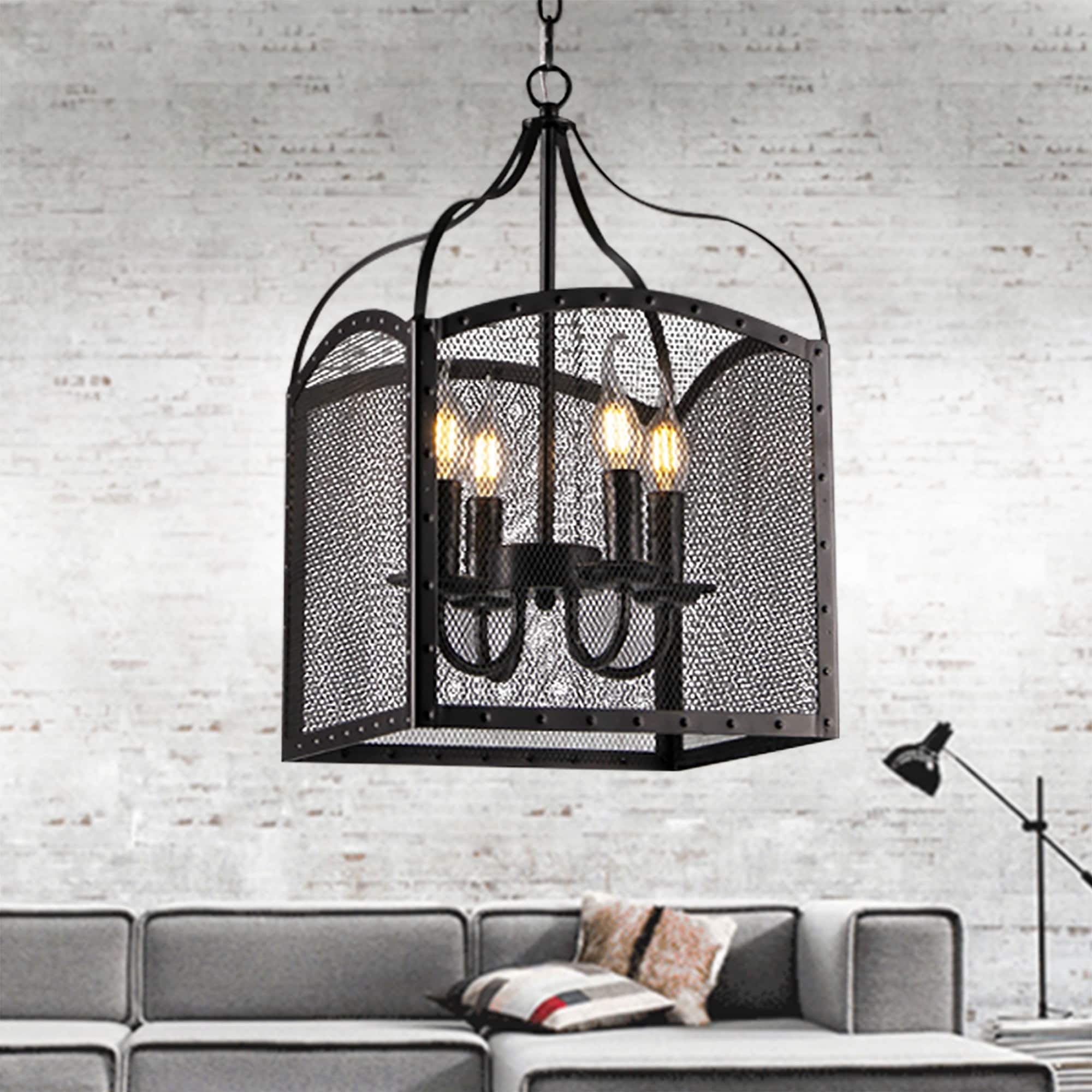 Mirdra Black 12 Inch Arched Box Pendant