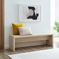 Mirella 62 Faux Travertine Long Bench