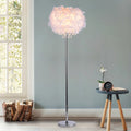 Mirjam Chrome Crystal 1 Light Fancy Shade Floor Lamp
