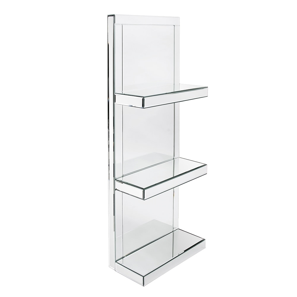 Mirrored Shelf With 3 Shelves