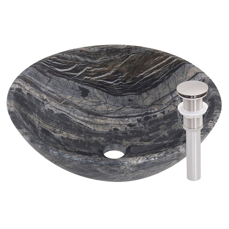 Miseno Mno Ml Circular 17In Marble Vessel Bathroom Sink