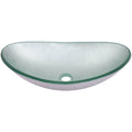 Miseno Mno032Nv Oval Painted Foil 21 1 2 Oval Glass Vessel Bathroom Sink Silver
