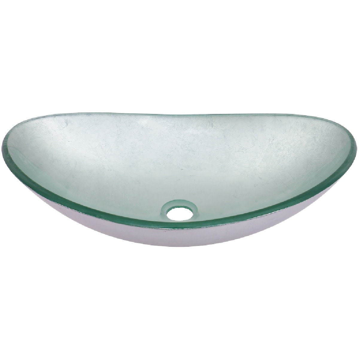 Miseno Mno032Nv Oval Painted Foil 21 1 2 Oval Glass Vessel Bathroom Sink Silver