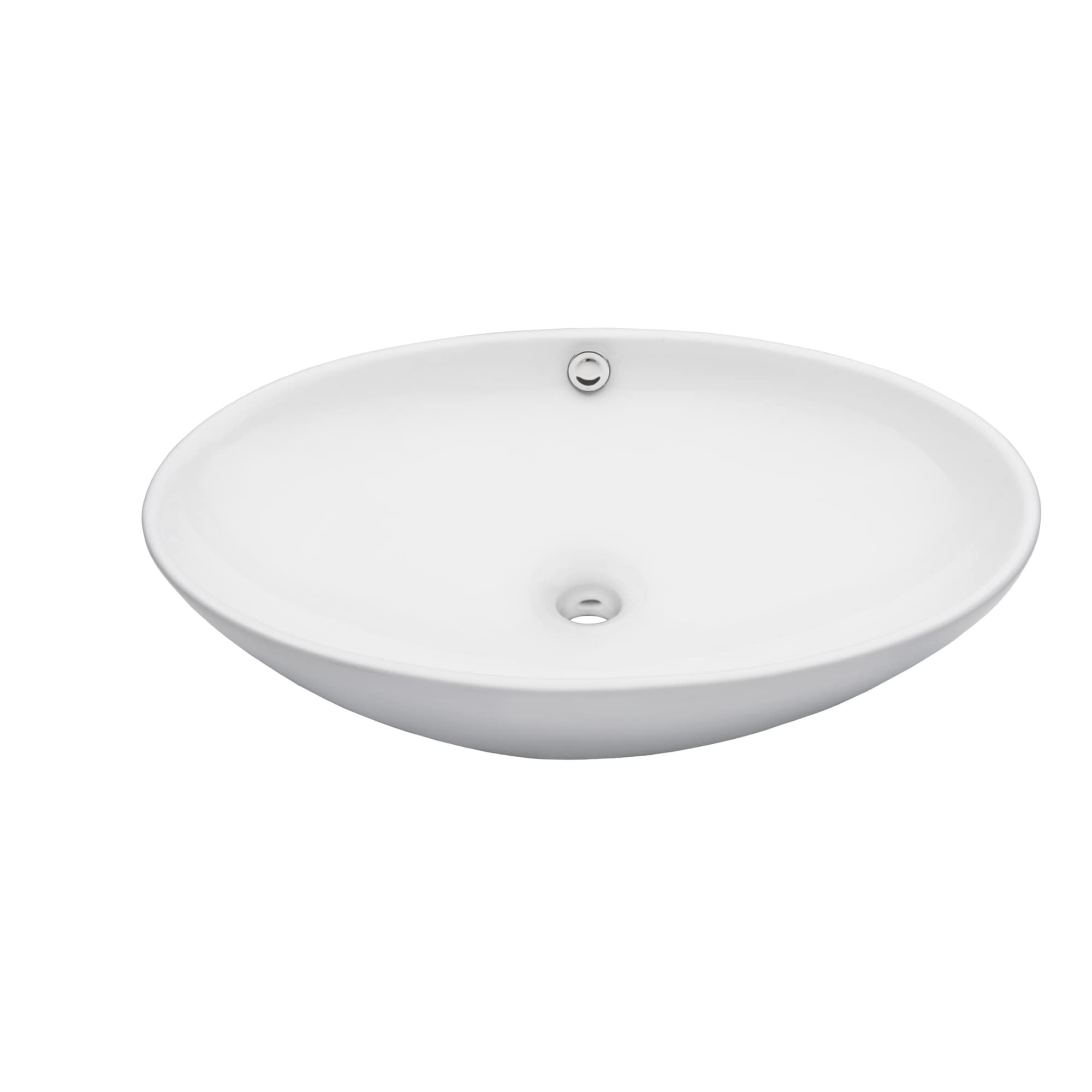Miseno Mno07Nv Bright White 24 3 4In Oval Porcelain Vessel Bathroom Sink