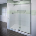 Miseno Msdf5476 76In High X 54In Wide Hinged Frameless Shower Door With Clear Glass