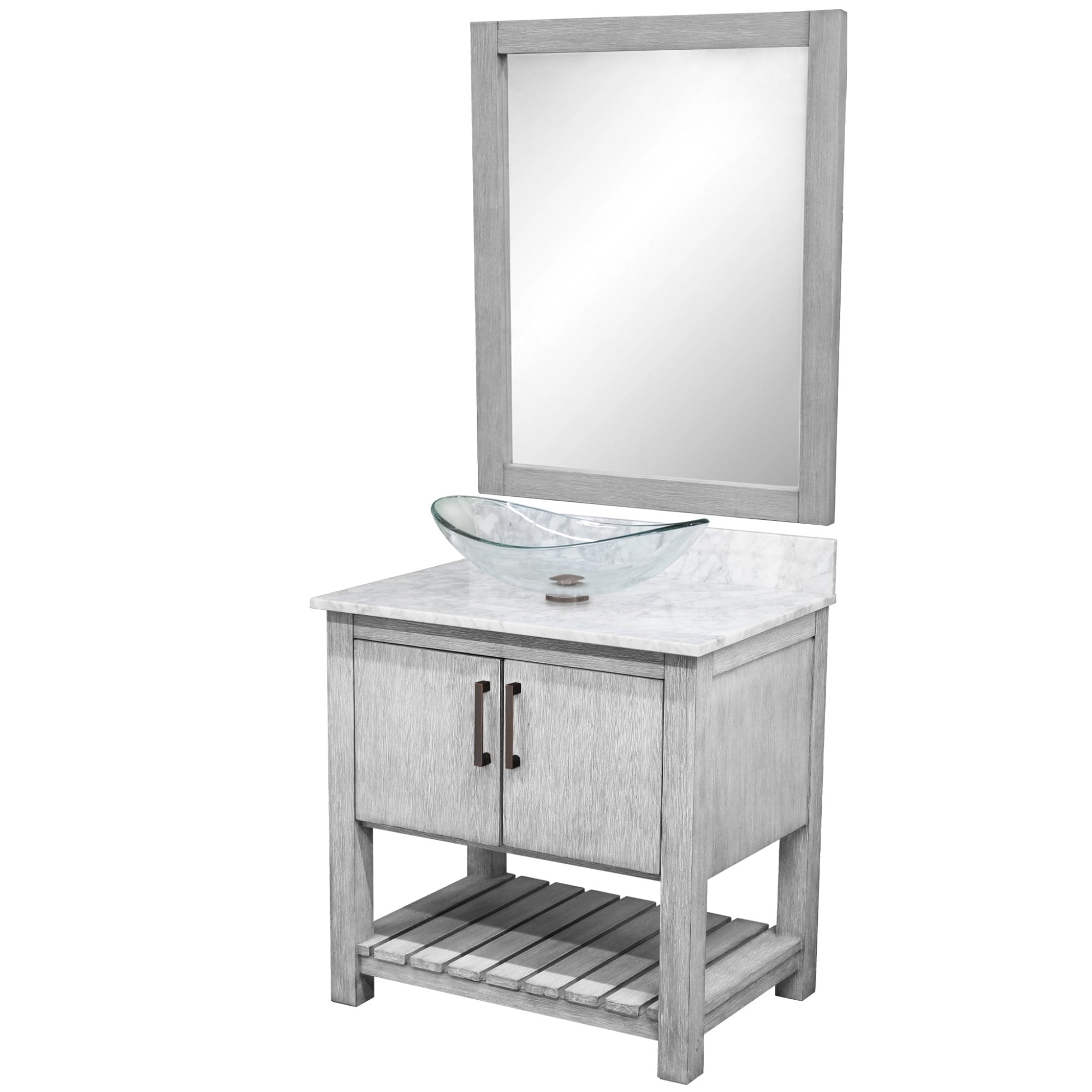 Miseno Mv 30Sg Nobv Car 324C Mir 30 Free Standing Single Basin Vanity
