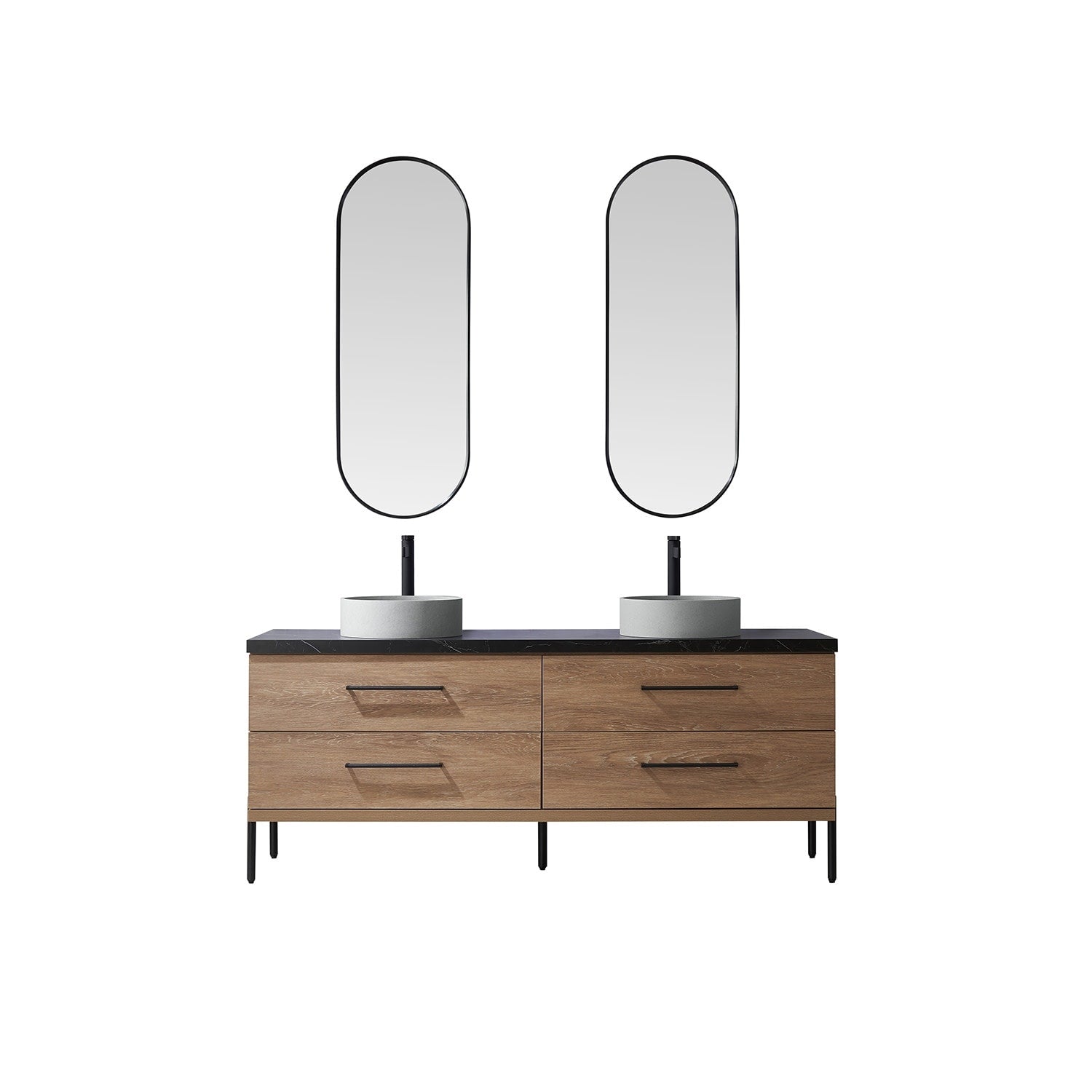Miseno Mv 705172C Trento 72 Free Standing Double Basin Vanity Set