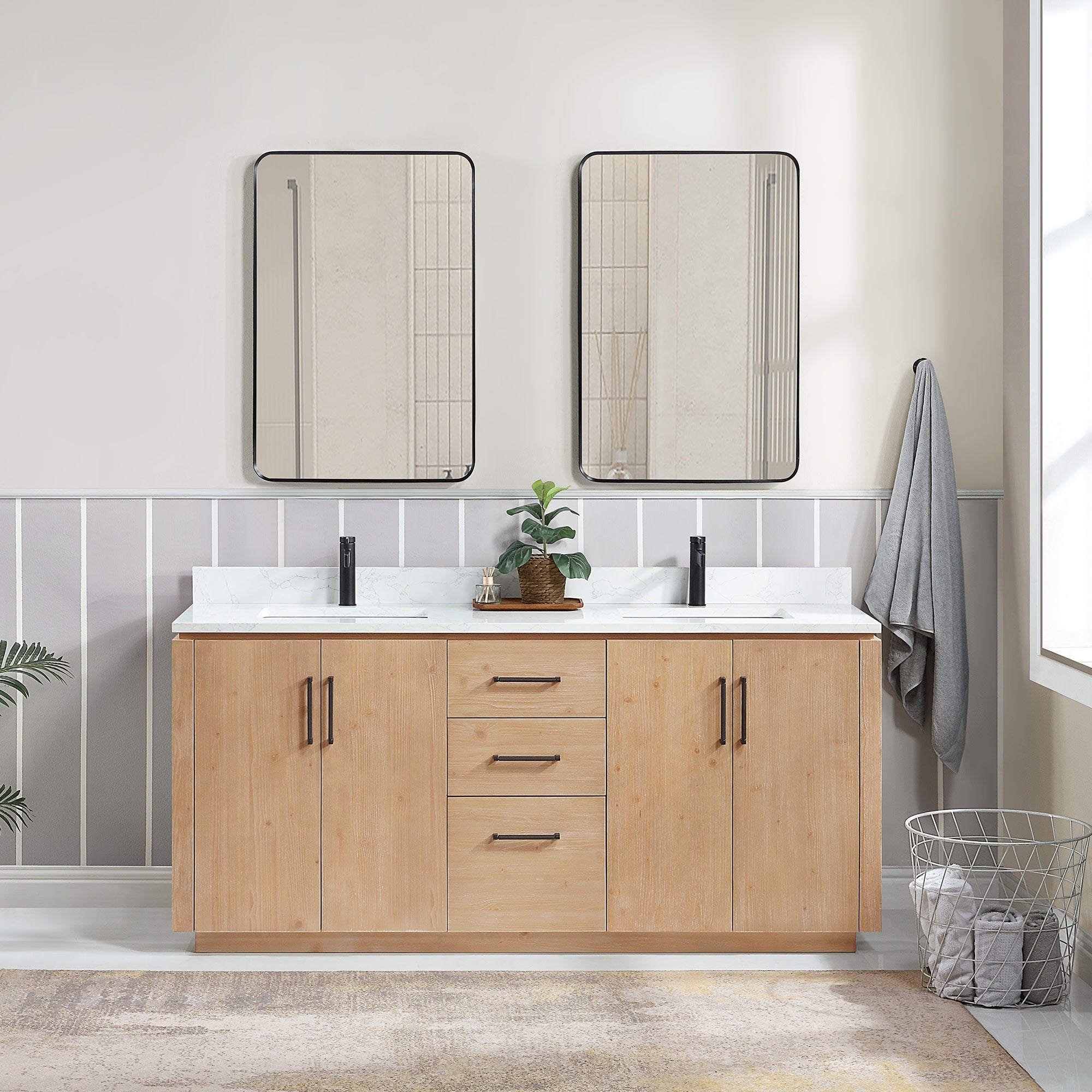 Miseno Mv 705772 San 72 Free Standing Double Basin Vanity Set With