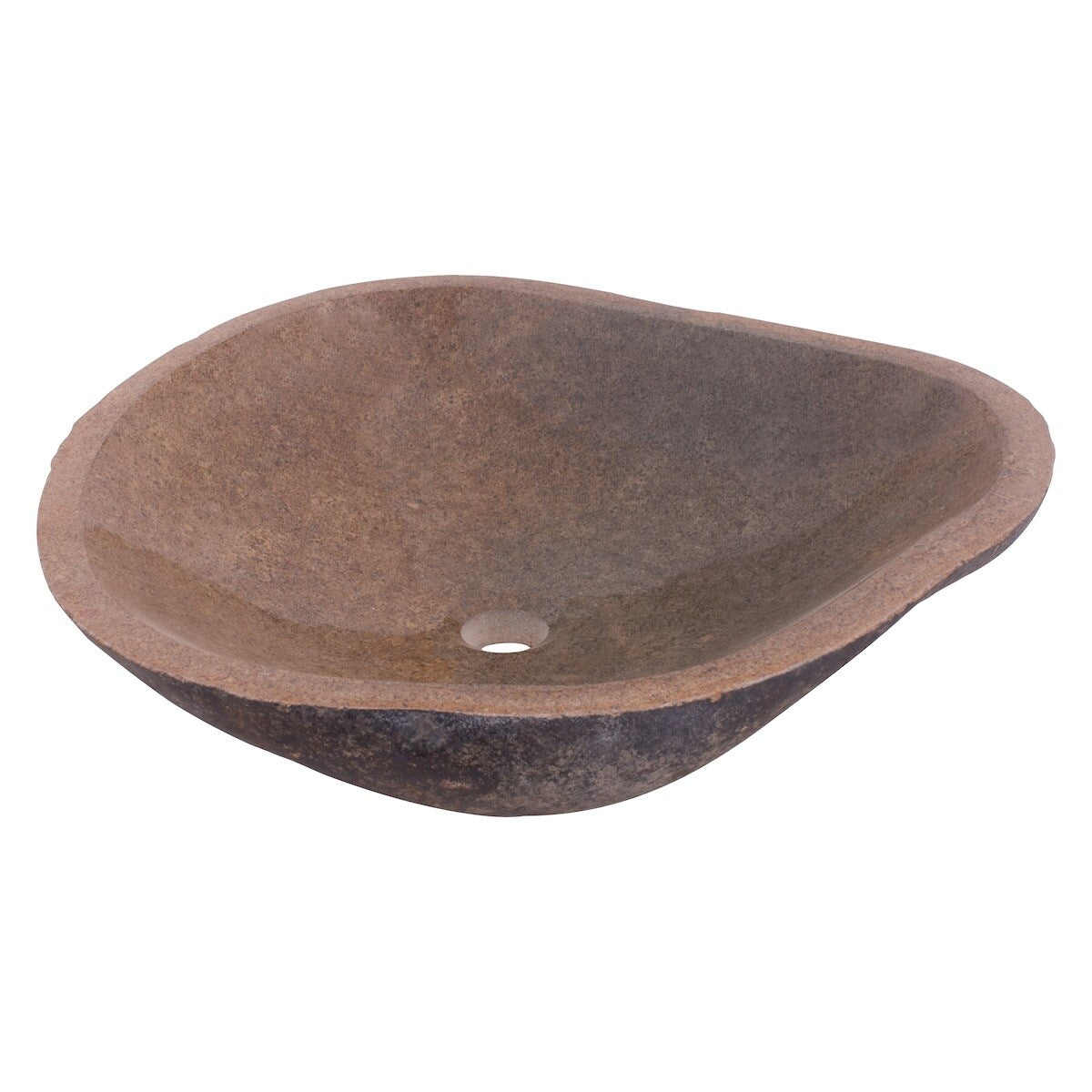 Miseno Mnotc Natural Stone 17 Specialty Vessel Bathroom Sink Natural Cobblestone