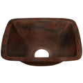 Miseno Mc Na200 Rectangular 12In Copper Drop In Or Undermount Bar Sink Hand Hammered Antique Copper