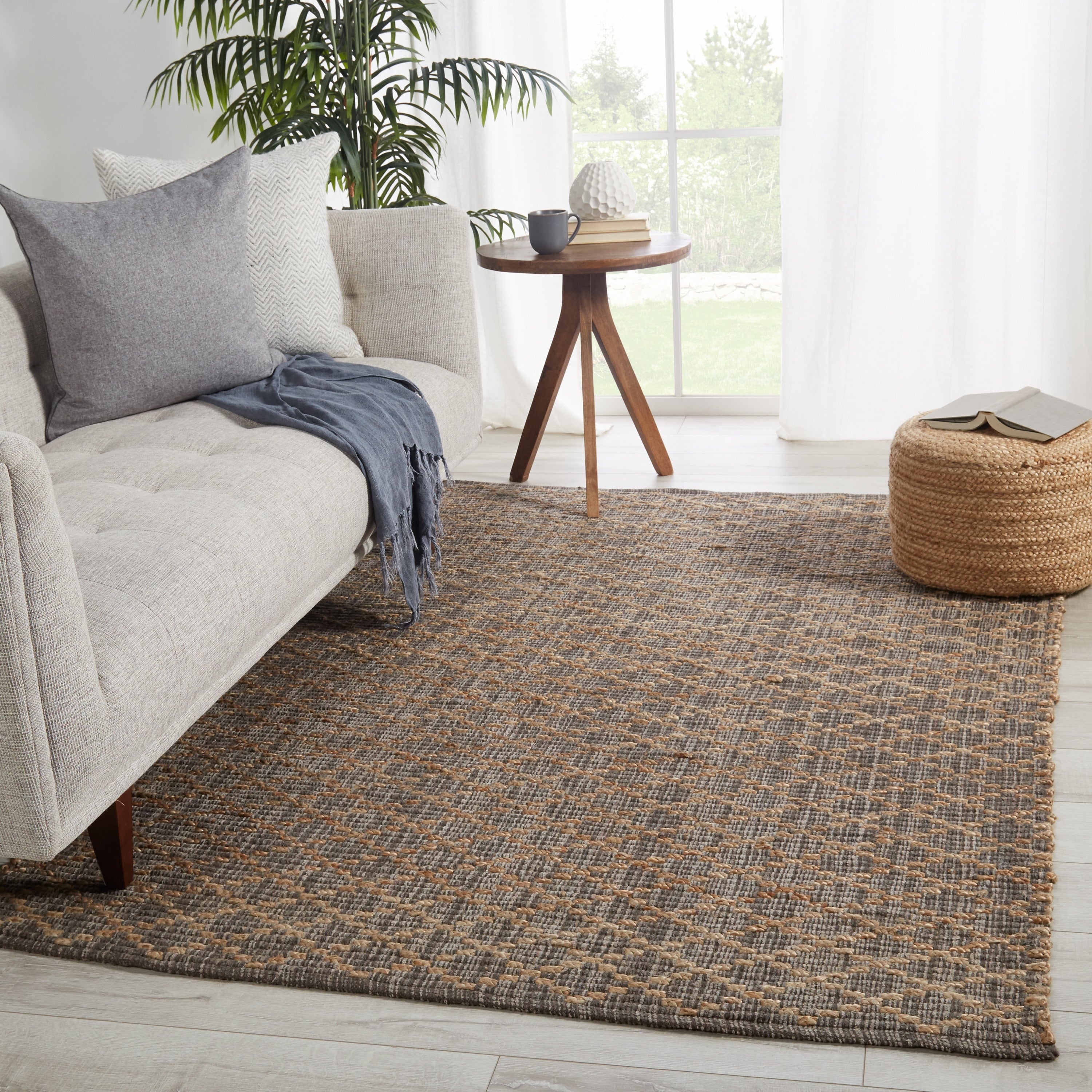 Misha Natural Trellis Area Rug