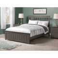 Mission Full Traditional Bed With Matching Foot Board In Atlantic Grey