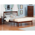 Mission King Platform Bed With Open Foot Board In Walnut