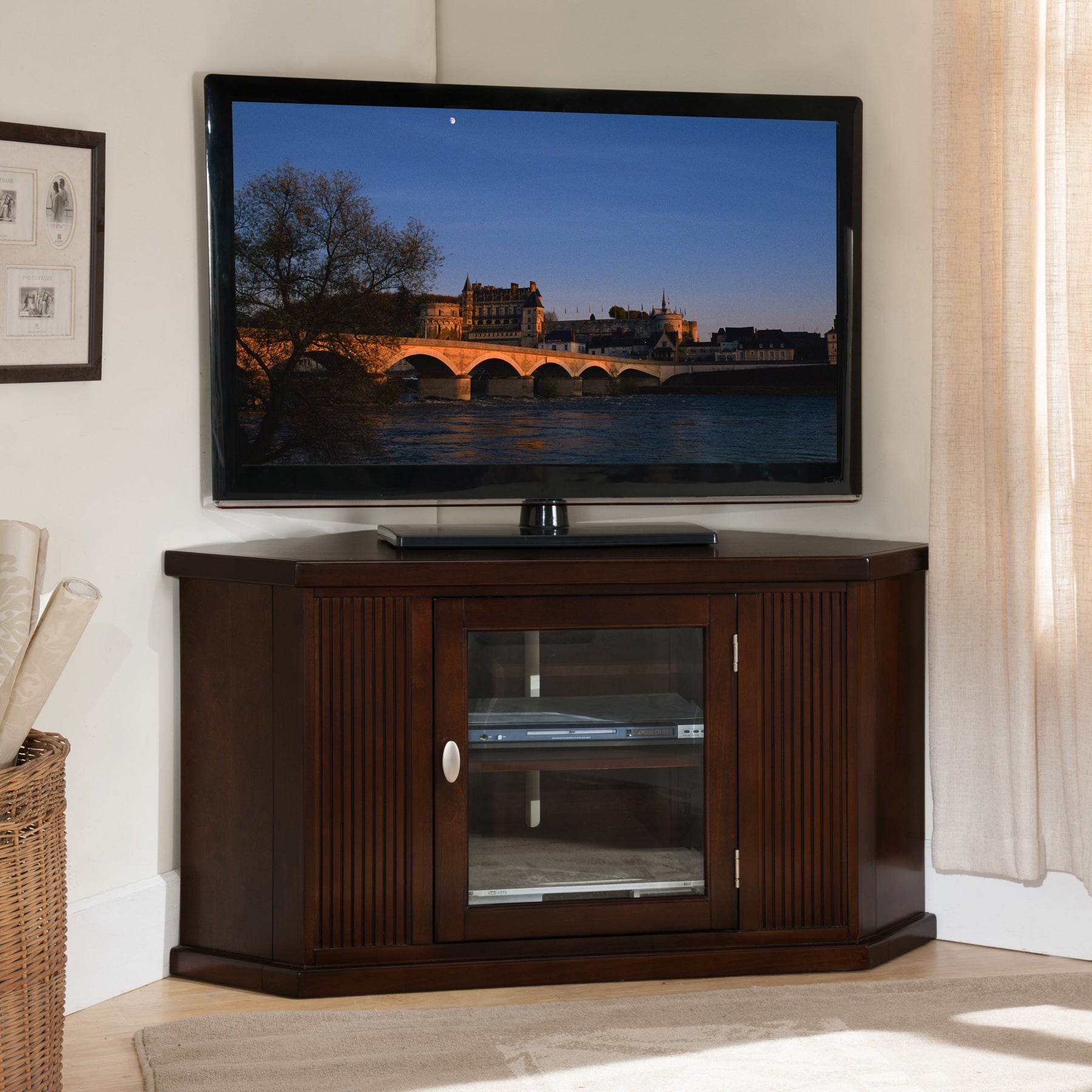 Mission Oak 46 Inch Corner Tv Stand Media Console