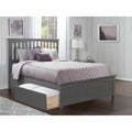 Mission Queen Platform Bed With Matching Foot Board With 2 Urban Bed Drawers In Atlantic Grey