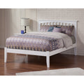 Atlantic Mission White Wooden Queen Size Open Foot Bed