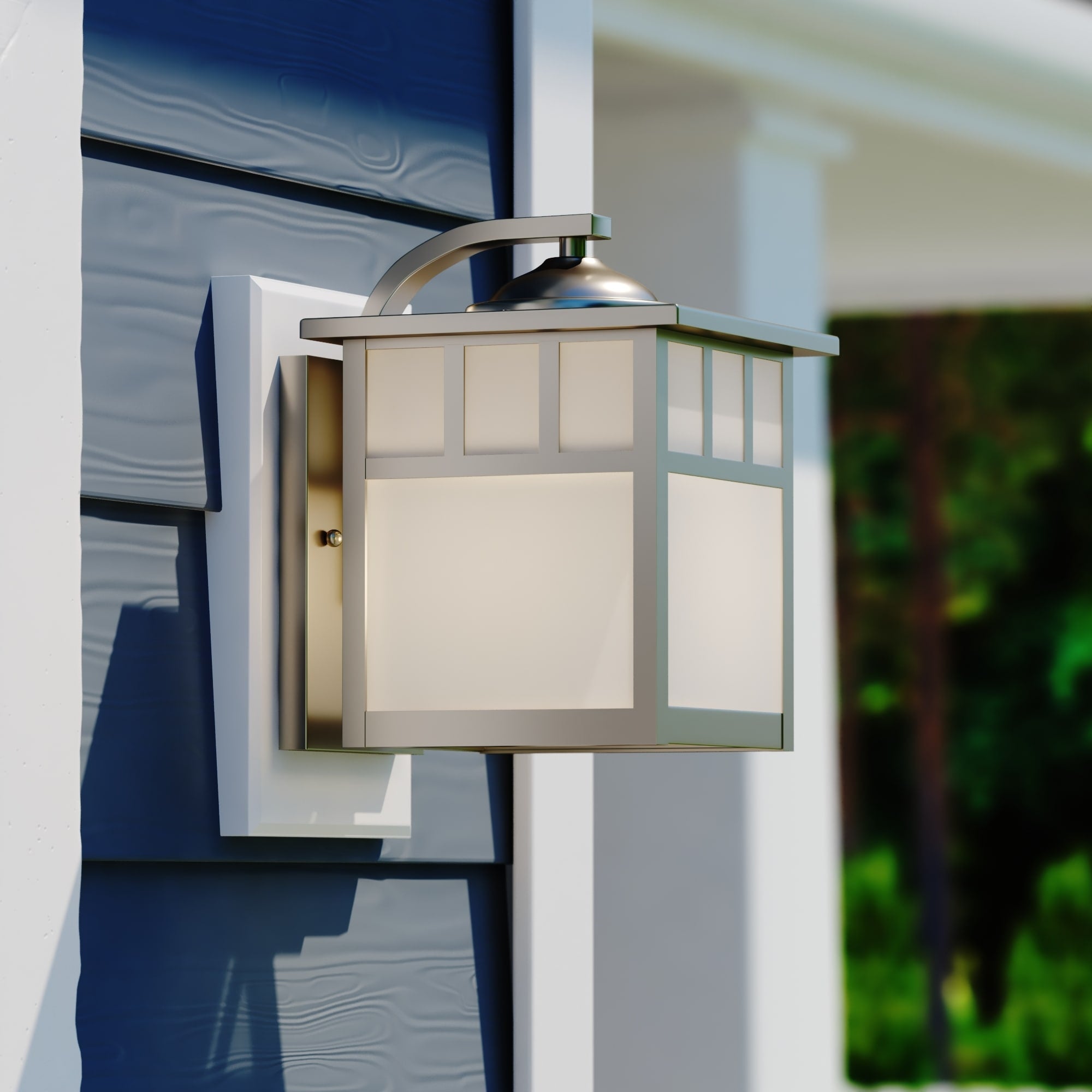 Vaxcel Mission 7 Outdoor Wall Light Stainless Steel
