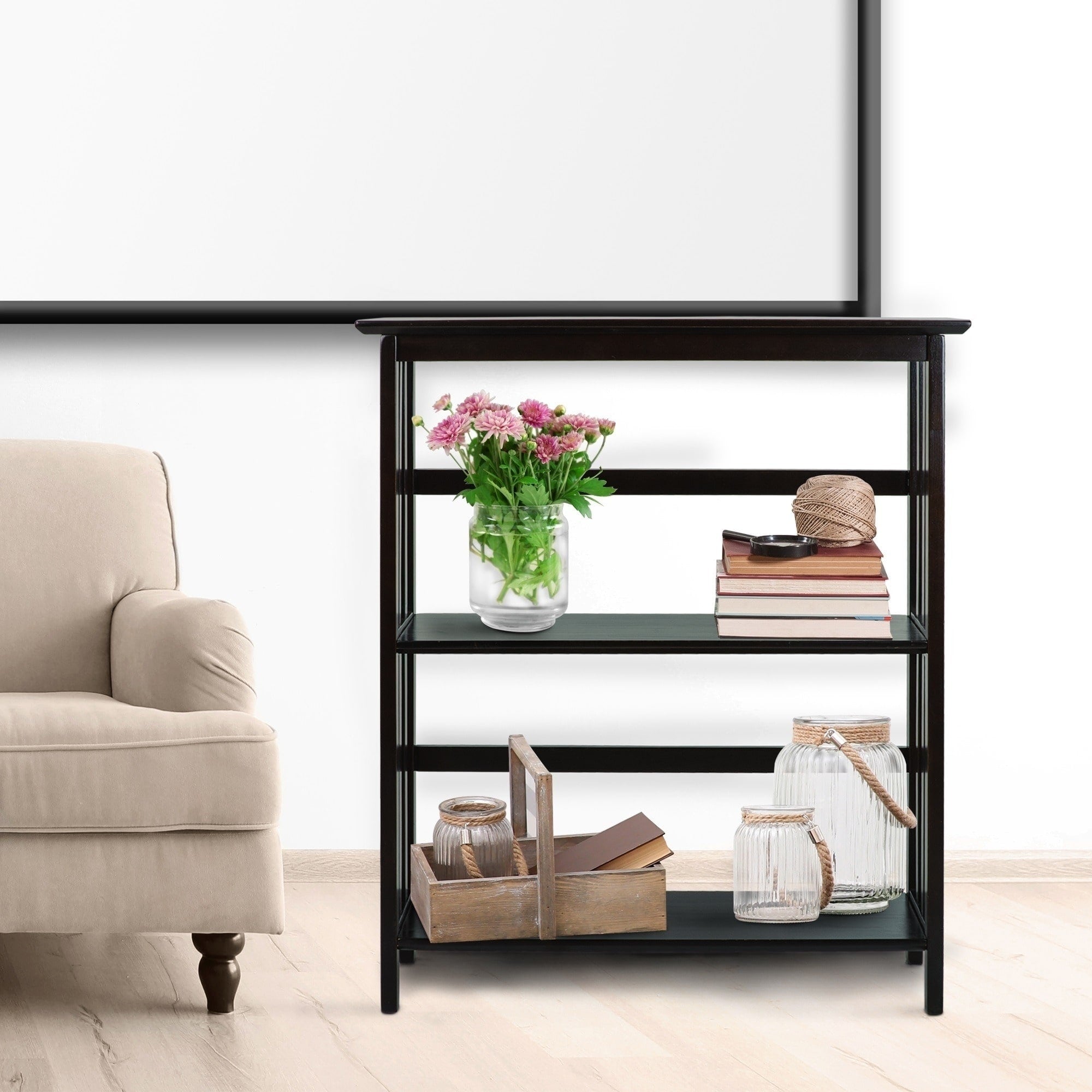 Mission Style 3 Tier Shelf