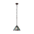 Mission Tiffany Style 1 Light Blackish Bronze Mini Pendant 6 Shade