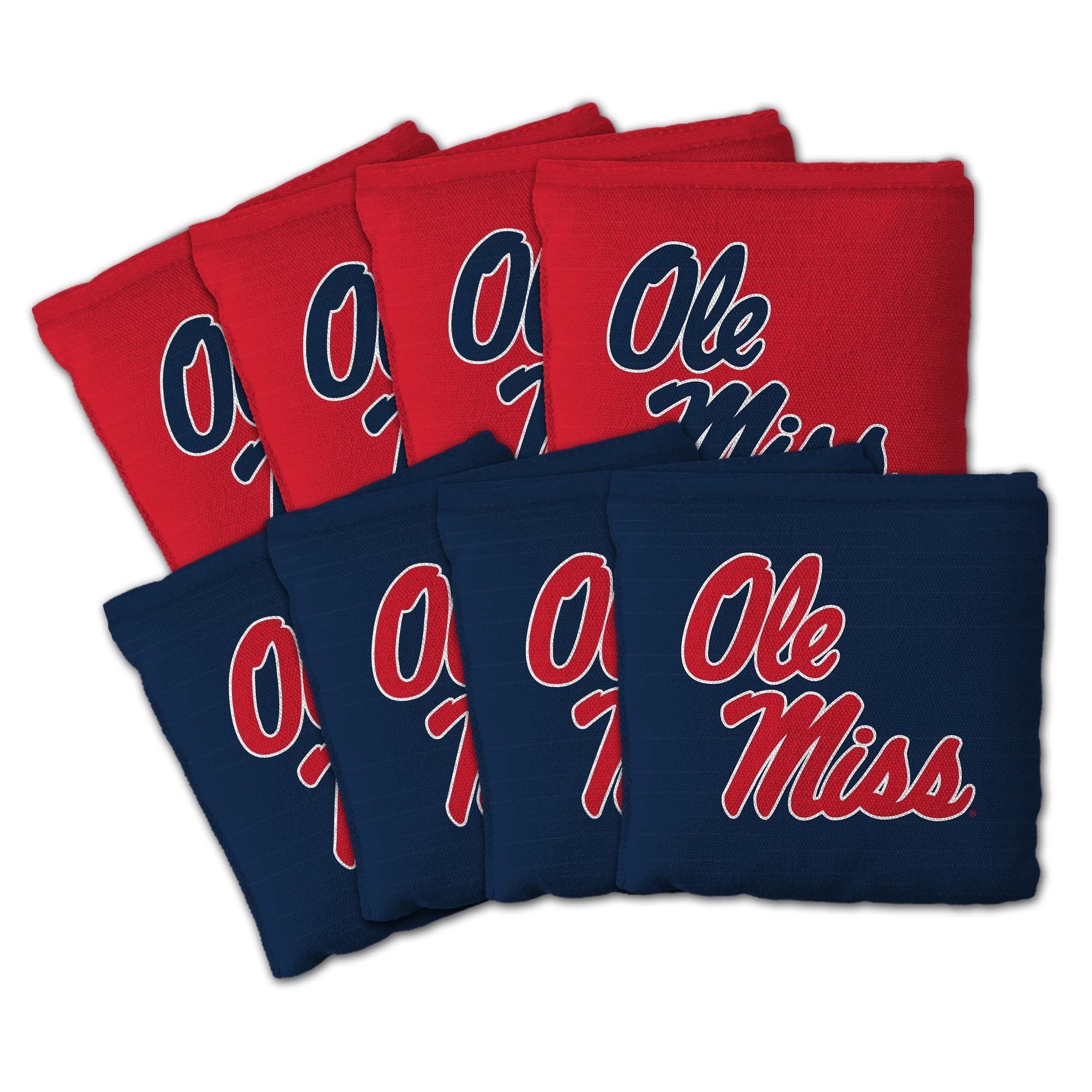 Mississippi Rebels Ncaa Dual Sided Pro Stop Slide Cornhole Bags