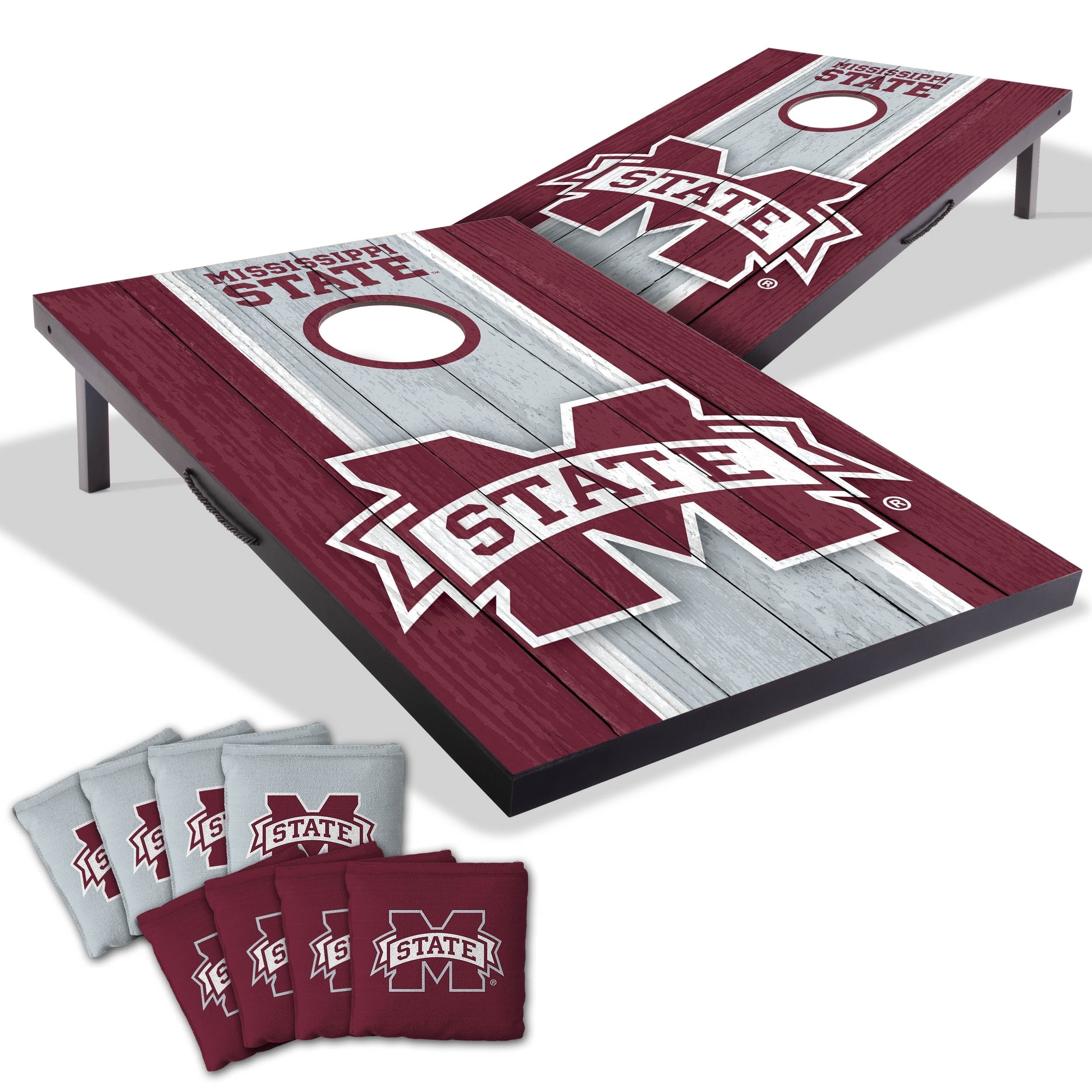 Mississippi State Bulldogs Ncaa Compact 2X3 Tailgate Cornhole Board Set