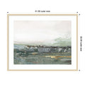 Misty Horizon Over Weathered Landscape By Hannah Dawson Wood Framed Wall Art Print Svelte Natural