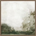 Misty Morning Over The Trees By Pi Studio Framed Canvas Wall Art Print