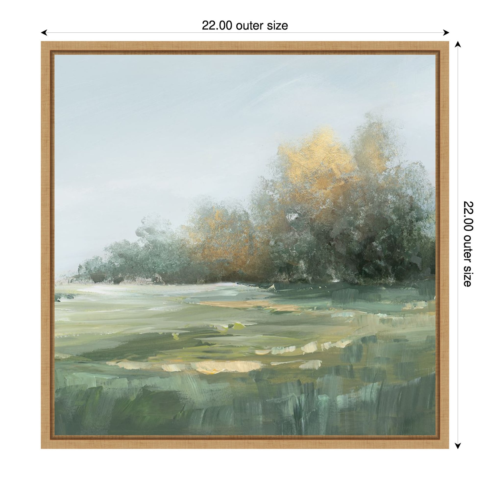 Misty Morning In The Meadow I By Pi Studio Framed Canvas Wall Art Print