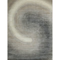 Mitomo Hand Tufted Wool Bamboo Silk Charcoal Ivory Area Rug