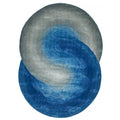 Mitomo Hand Tufted Wool Bamboo Silk Navy Gray Area Rug 5 X 7 Shape