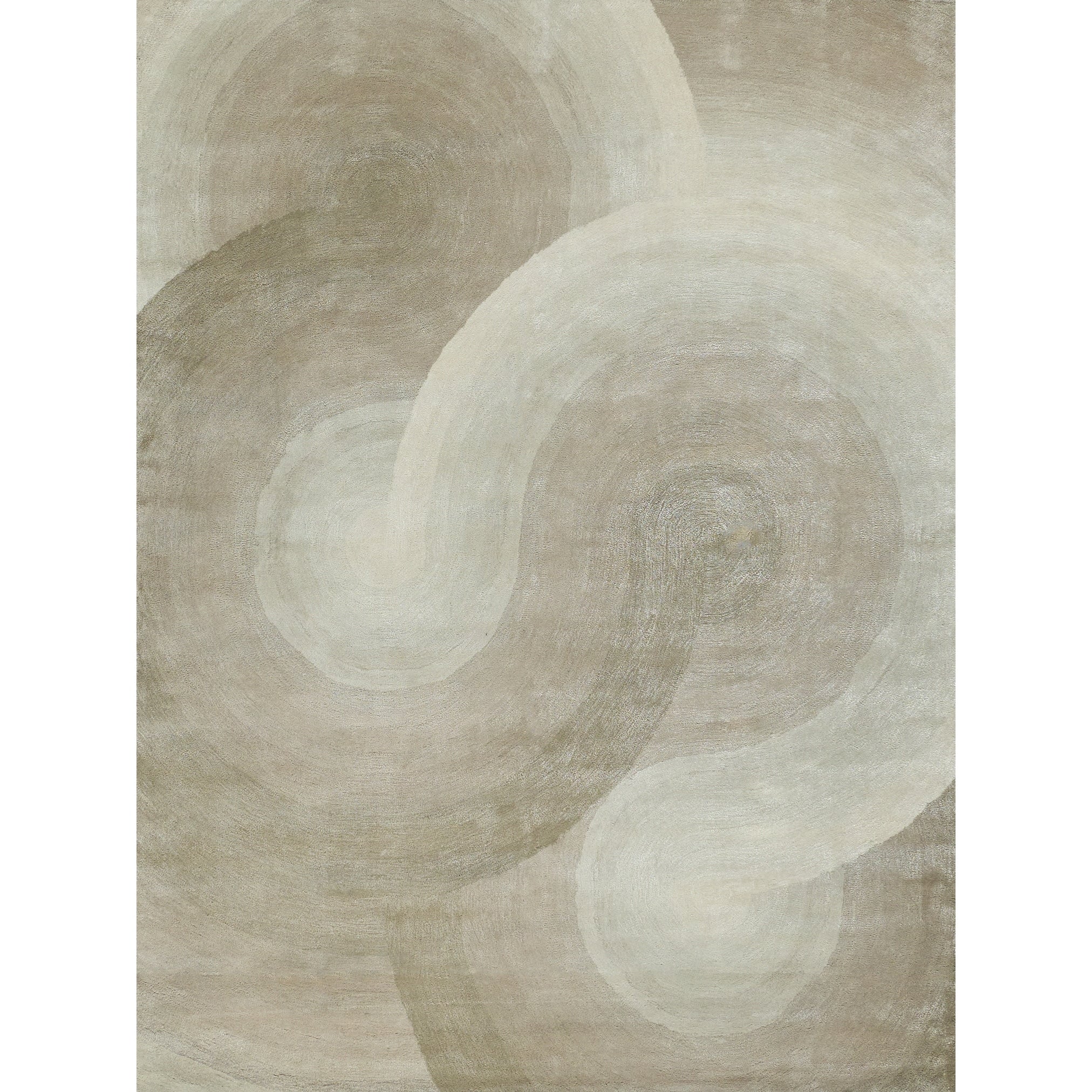 Mitomo Hand Tufted Wool Bamboo Silk Pearl Area Rug