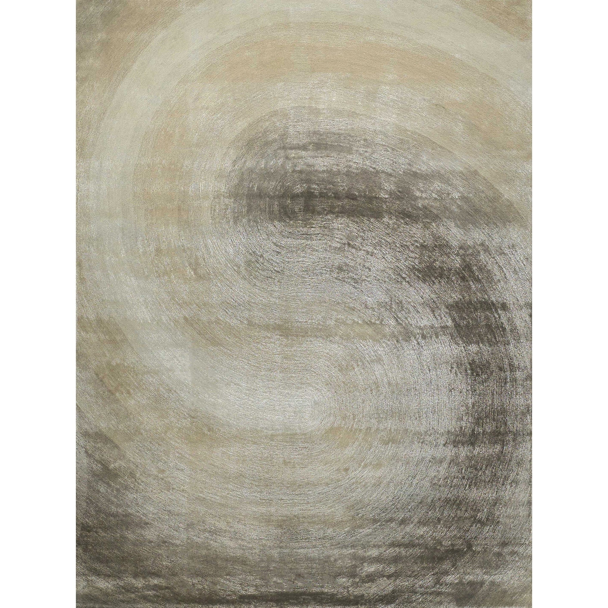 Mitomo Hand Tufted Wool Bamboo Silk Taupe Area Rug