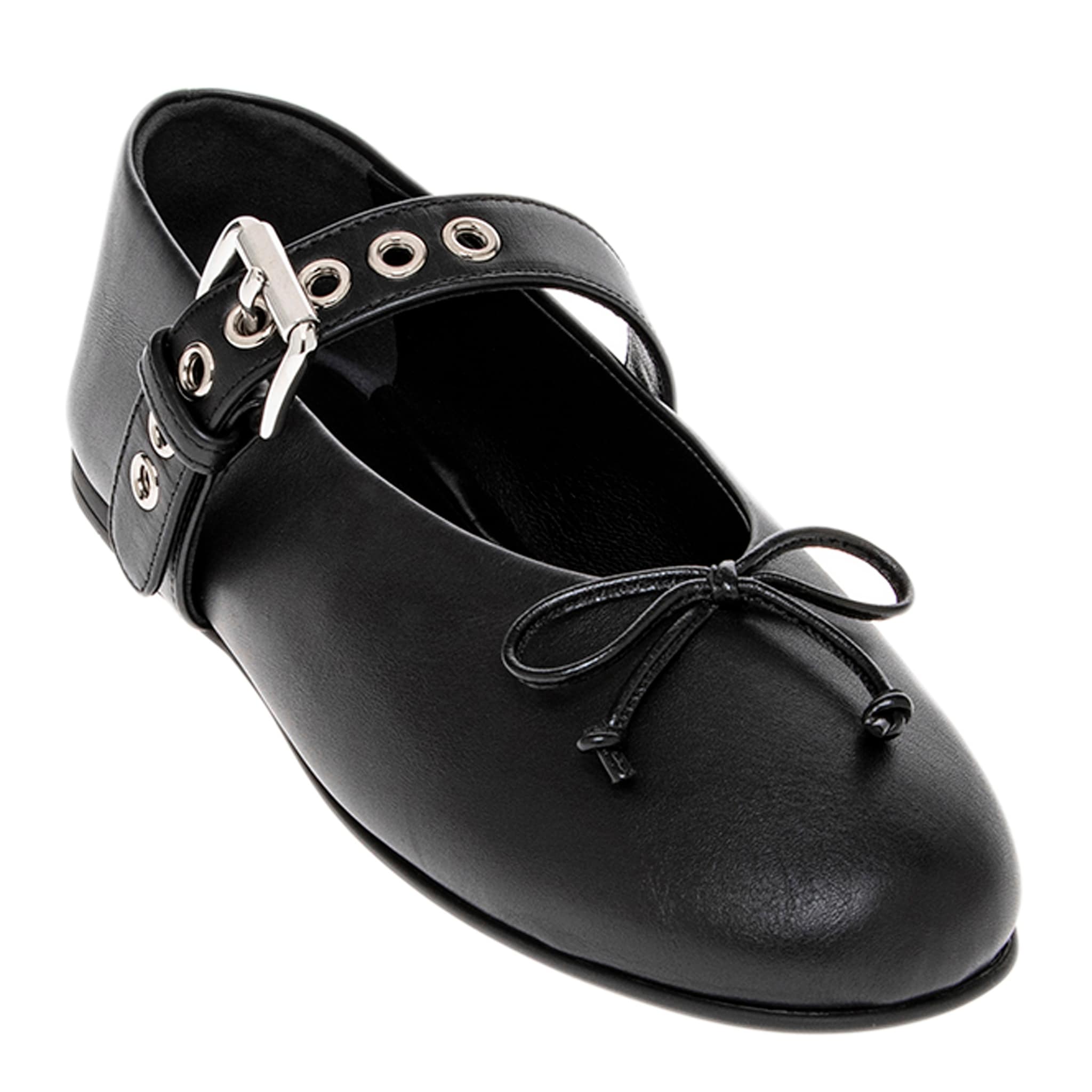 Miu Miu Buckled Ballerina Flats