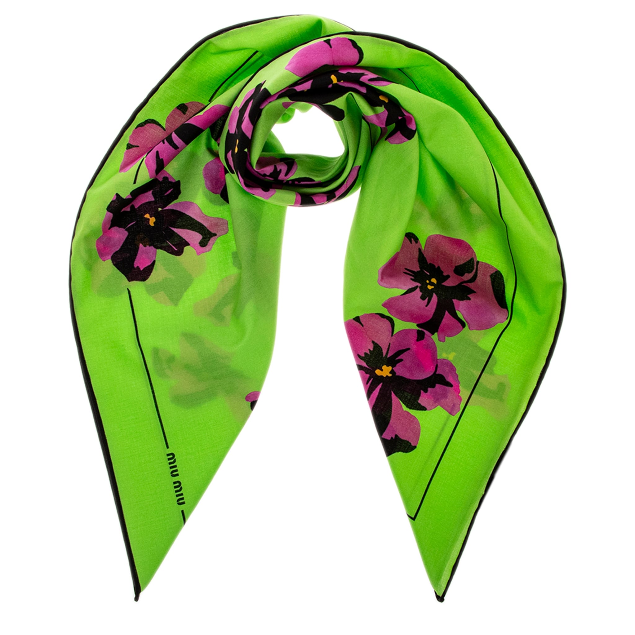 Miu Miu Floral Print Scarf