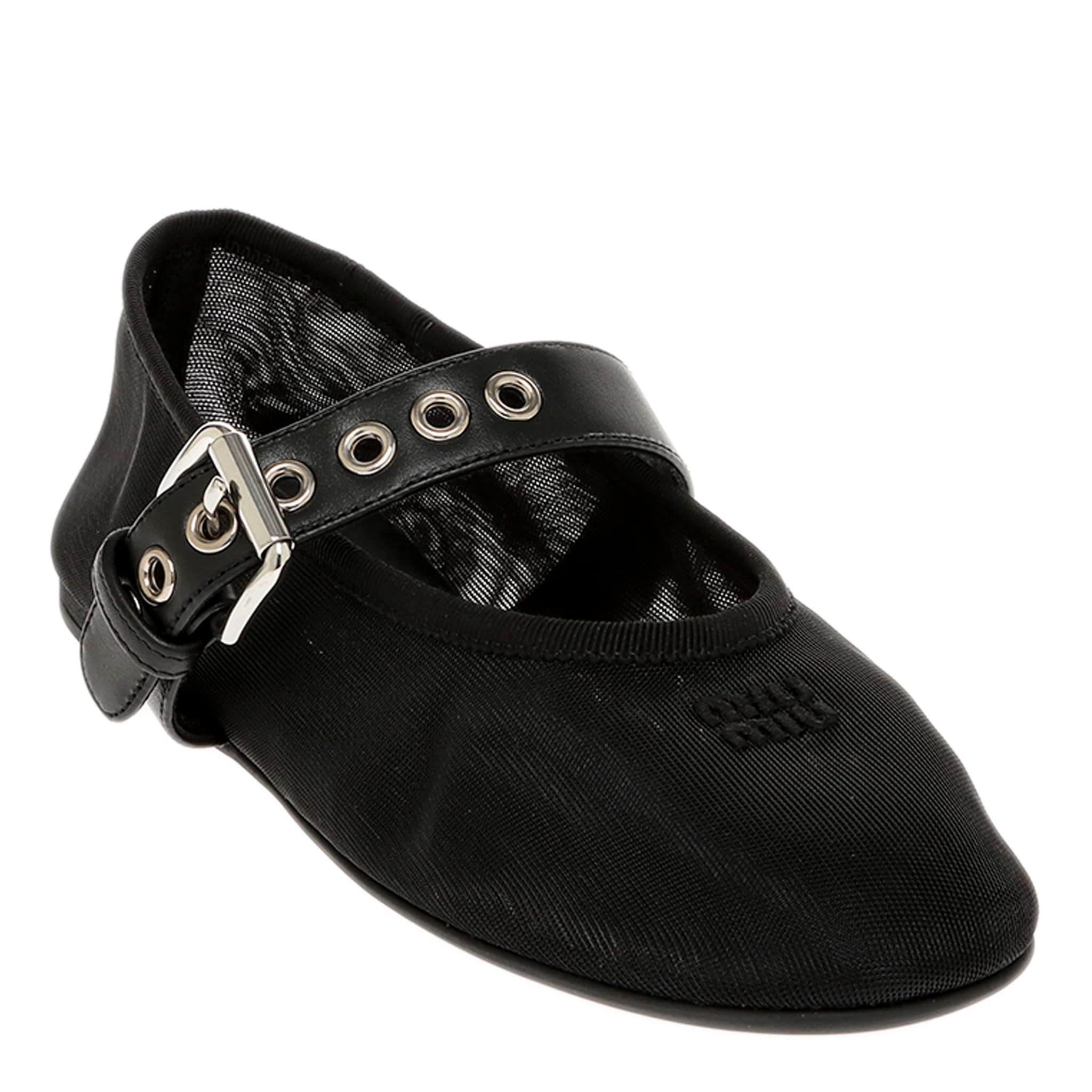 Miu Miu Mesh Fabric Ballerinas