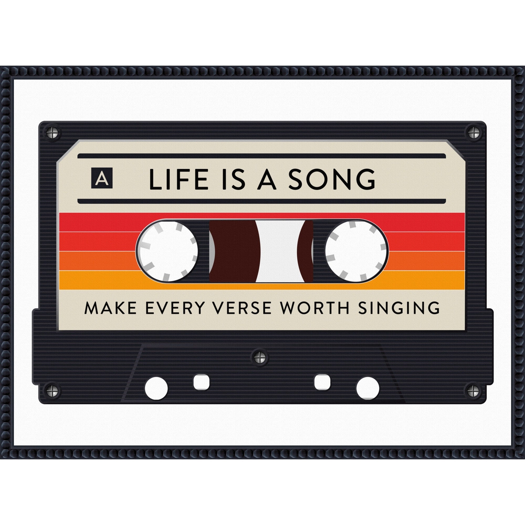 Mix Tape By Wild Apple Portfolio Framed Canvas Wall Art Print