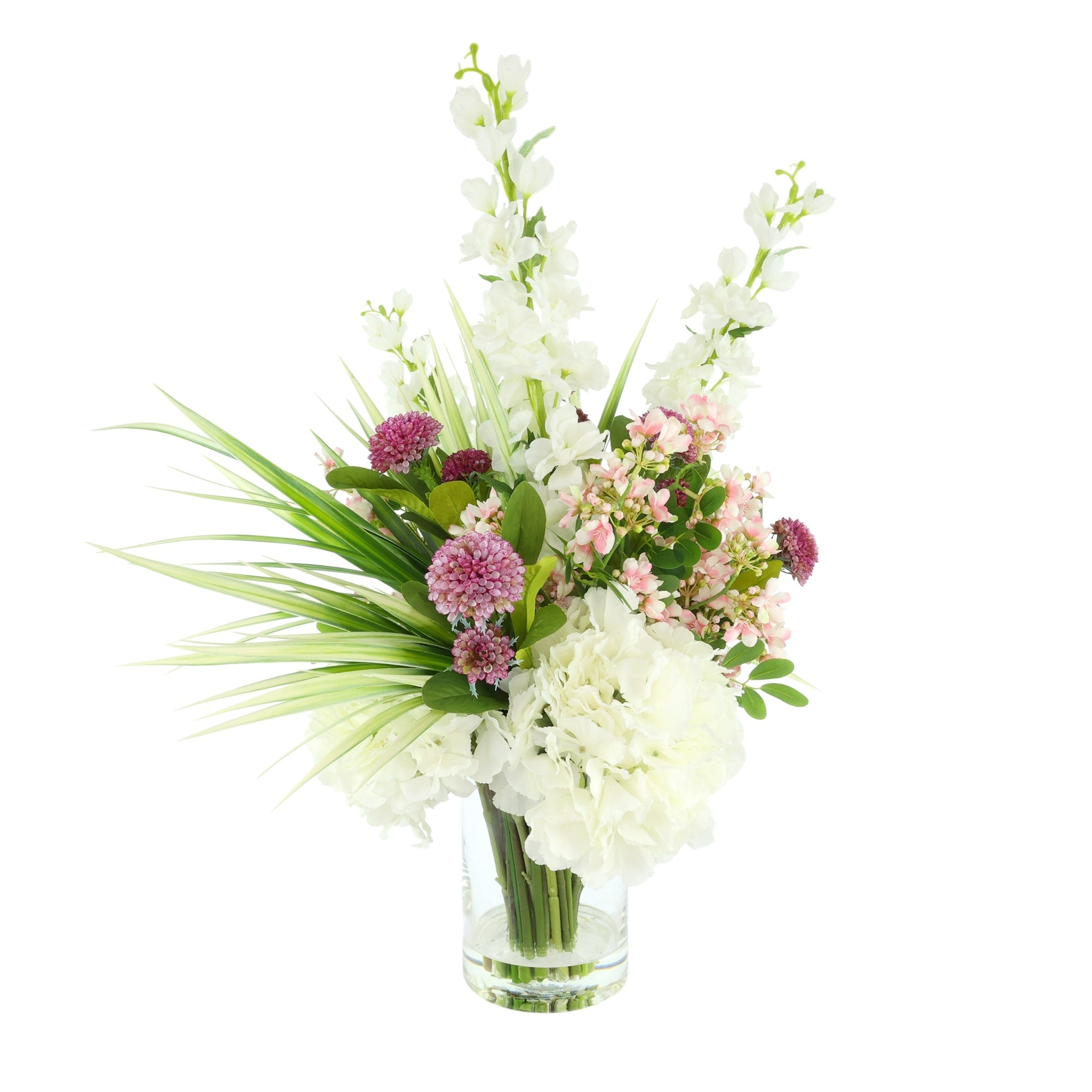 Mixed Bouquet With Dahlias Delphiniums And Hydrangeas 29