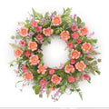 Mixed Daisy And Lavender Floral Wreath 24 Inch