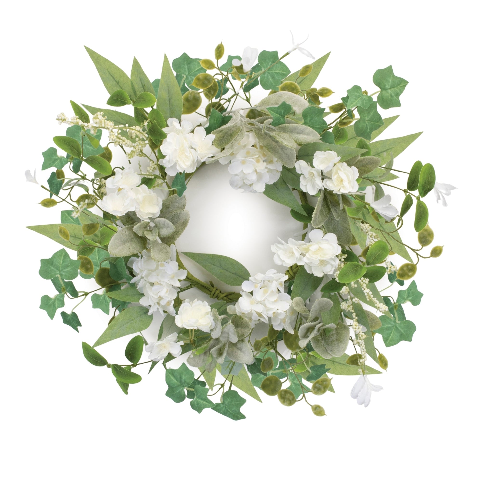 Mixed Floral And Foliage Candle Ring 17.5 D