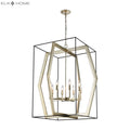 Mixed Geometries 32 Inch Wide 8 Light Chandelier In Silver Leaf 32In W X 32In D X 36In H