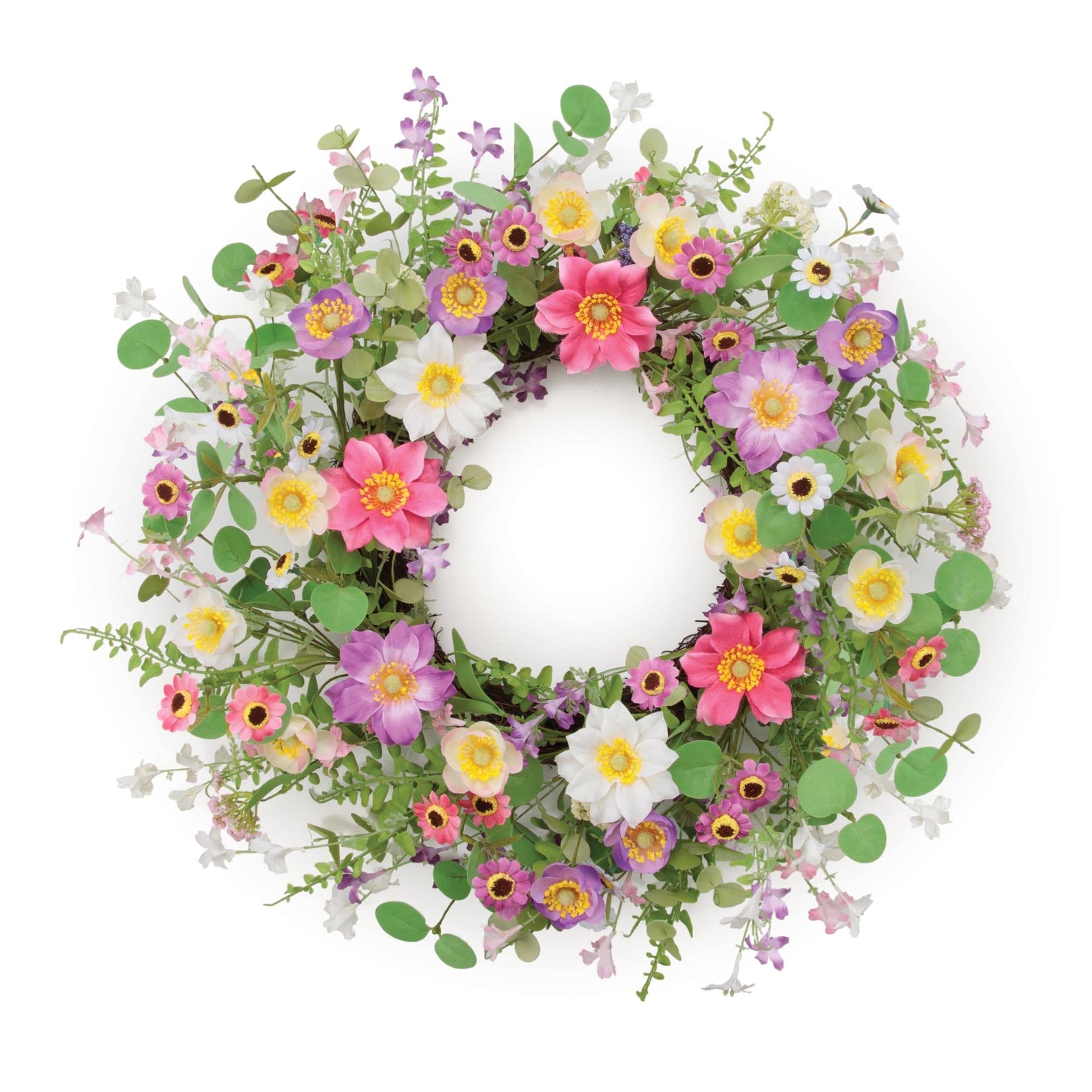 Mixed Wildflower Floral Wreath 22 D