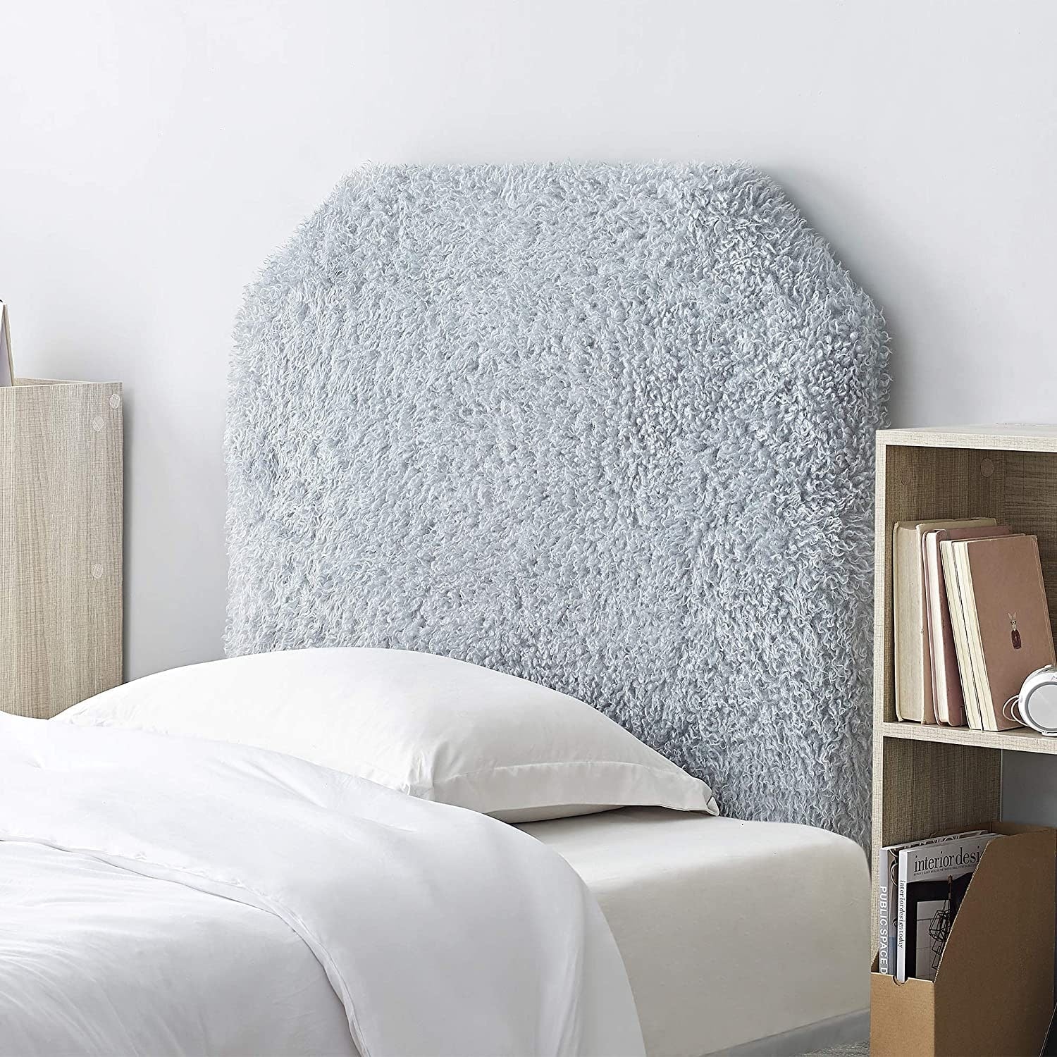 Mo Frizzle College Headboard Plush Thickness Alloy Gray