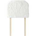 Mo Heaven College Headboard With Legs Plush Furry Fur White