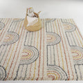 Hailey Rainbow Print Shag Area Rug