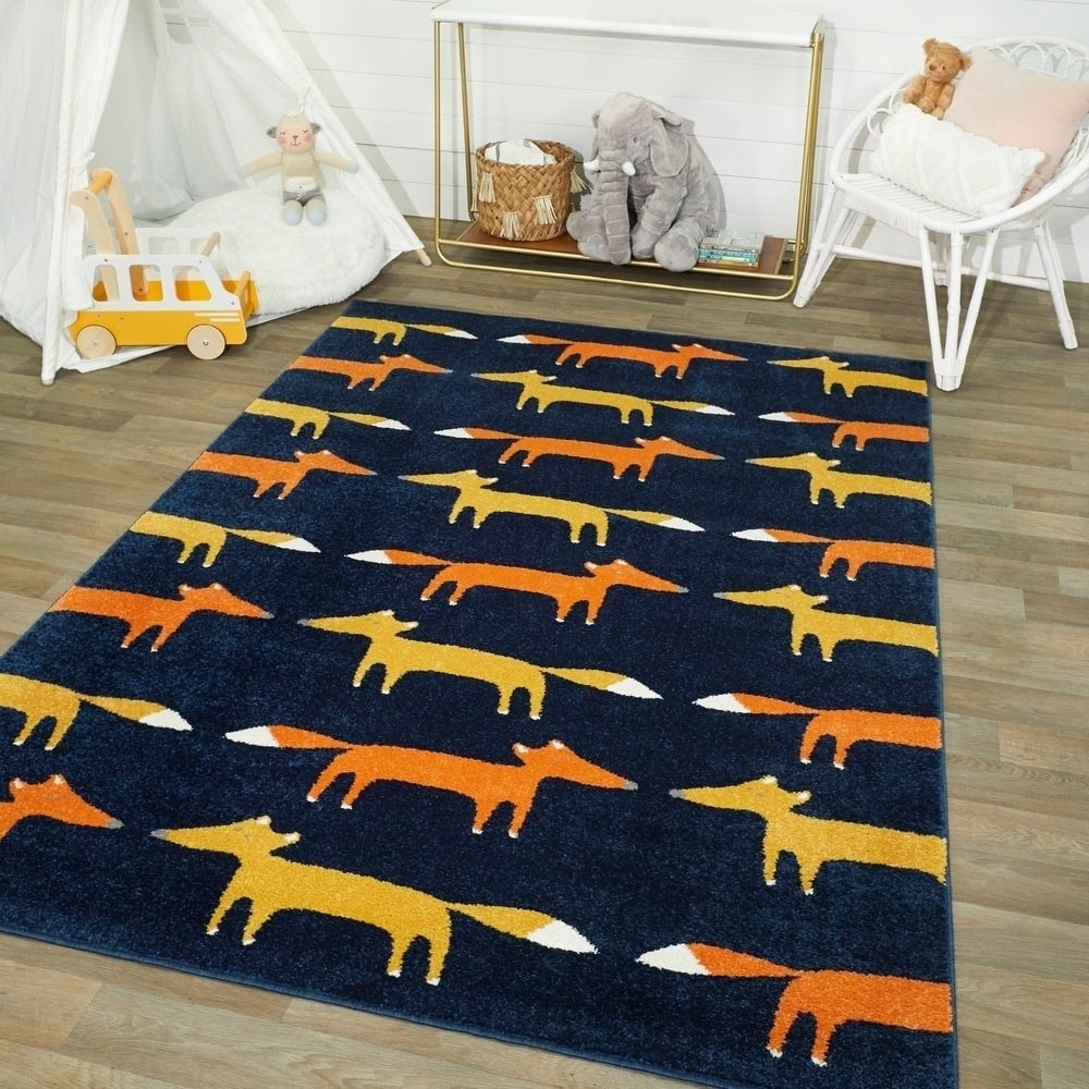 Mod Tod Modern Fox Kids Rug